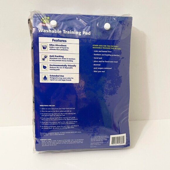 Top Paw 2 Pack Washable Training Pad Large 30" x 32" Reusable - Picture 11 of 16